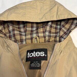 Totes Hooded Rain Jacket - Tan - XL